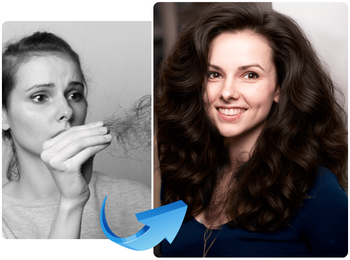 a photo before and after treatment