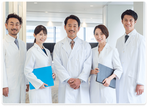 Photo of professor and his team